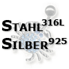 Stahl 316L / Silber 925