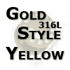 Steel 316L - GOLD STYLE / YELLOW